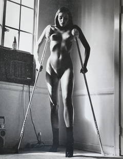 Helmut Newton 'Erika's Accident, Hollywood' 1987 - large format: Photographer: Helmut Newton (Germany, 1920 - 2004) - best known for his erotically charged highly stylized images, Helmut Newton was one of the most influential fashion photographers of all time.