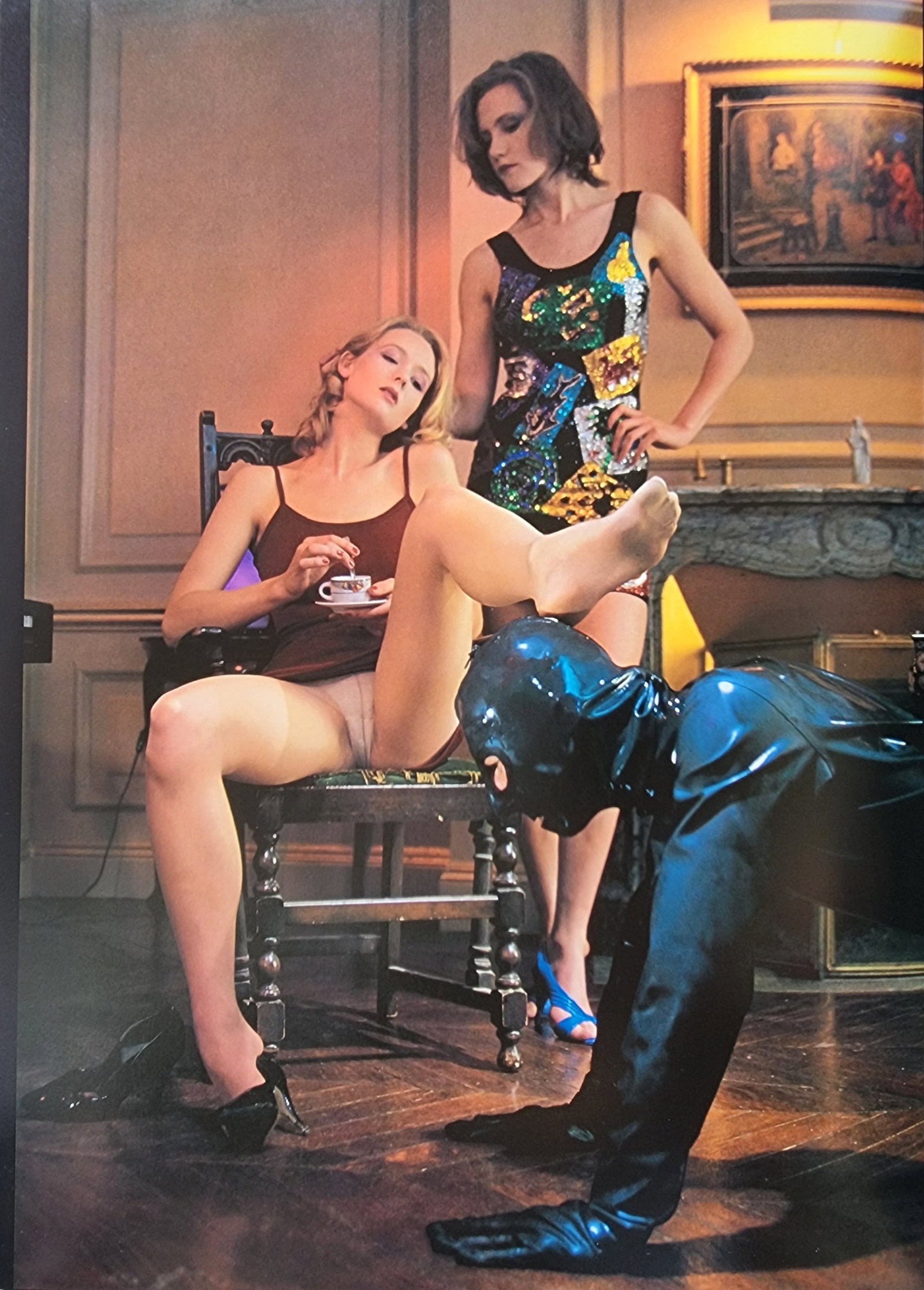 Roy Stuart 'A Lesson in Morality' 1998: Photographer: Roy Stuart is an American photographer and film director who lives in Paris. His photographs blend glamour photography and contemporary art with an emphasis on female models and BDSM aes