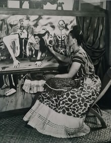 Frida Kahlo, During the painting process