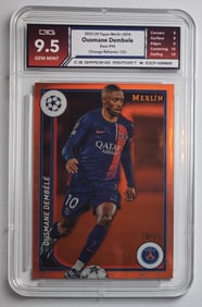 Ousmane Dembele Orange Refractor 10/25 Gem Mint 9.5