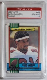Deion Sanders Topps Rookie Card Gem Mint 10