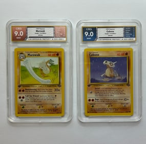 Cubone & Marowak 1999 1st Edition Pokemon Cards Gem Mint 9