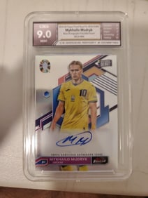 Mykhailo Murdryk, Autographed 03-04 Topps Finest Road to UEFA EURO, Gem Mint 9
