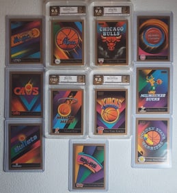 1990 Skybox Team Cards Lot of 11