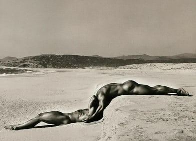 HERB RITTS, Male Nude Men Beach Duo, 1990