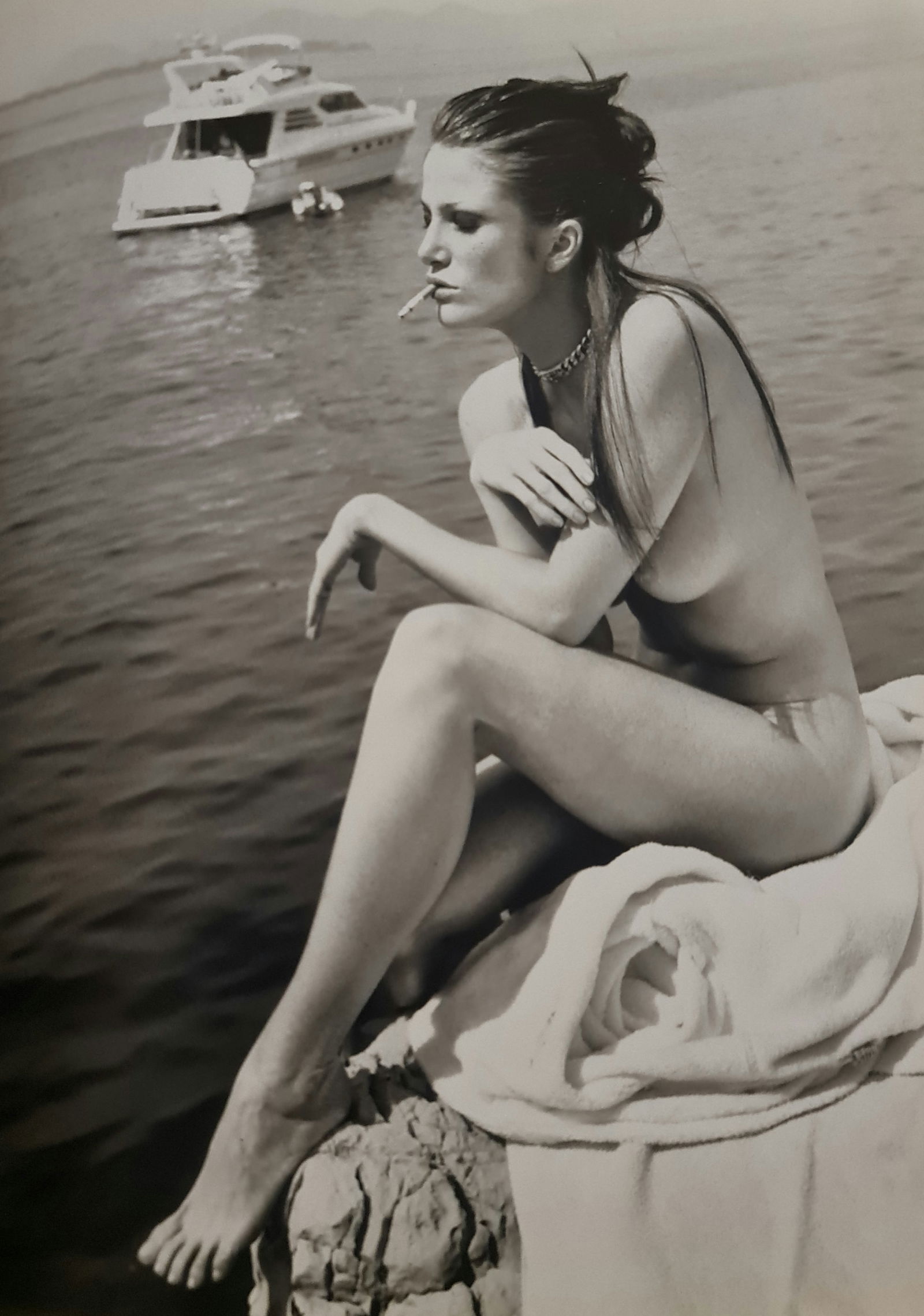 Michel Compte, Angie Everheart, Cannes, 1997: Photographer: Michel Comte (born 19 February 1954) is a Swiss artist, filmmaker, fashion and portrait photographer. Subject/Title: Frida Kahlo Date Of Negative: 1997 Type Of Print: Sheet Fed Photograv