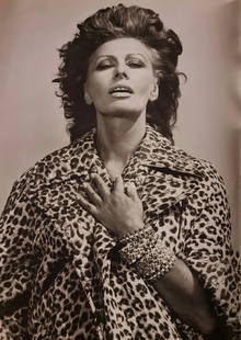 Michel Compte, Sophia Lauren, Italian Vogue, 1994: Photographer: Michel Comte (born 19 February 1954) is a Swiss artist, filmmaker, fashion and portrait photographer. Subject/Title: Frida Kahlo Date Of Negative: 1994 Type Of Print: Sheet Fed Photograv