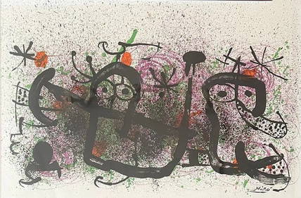 Joan Miro, 'Derriere le Miroir #203 (Cover) - 1973', original lithograph (1 of 1)