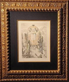 Marc Chagall 'Passage du Jordain - 1956' Etching With Watercolor 1956 (1 of 5)