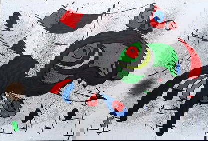 Joan Miro, 'Derriere le Miroir, no. 203 pg 2-3' Surrealism Multicolor, 1971 (1 of 1)