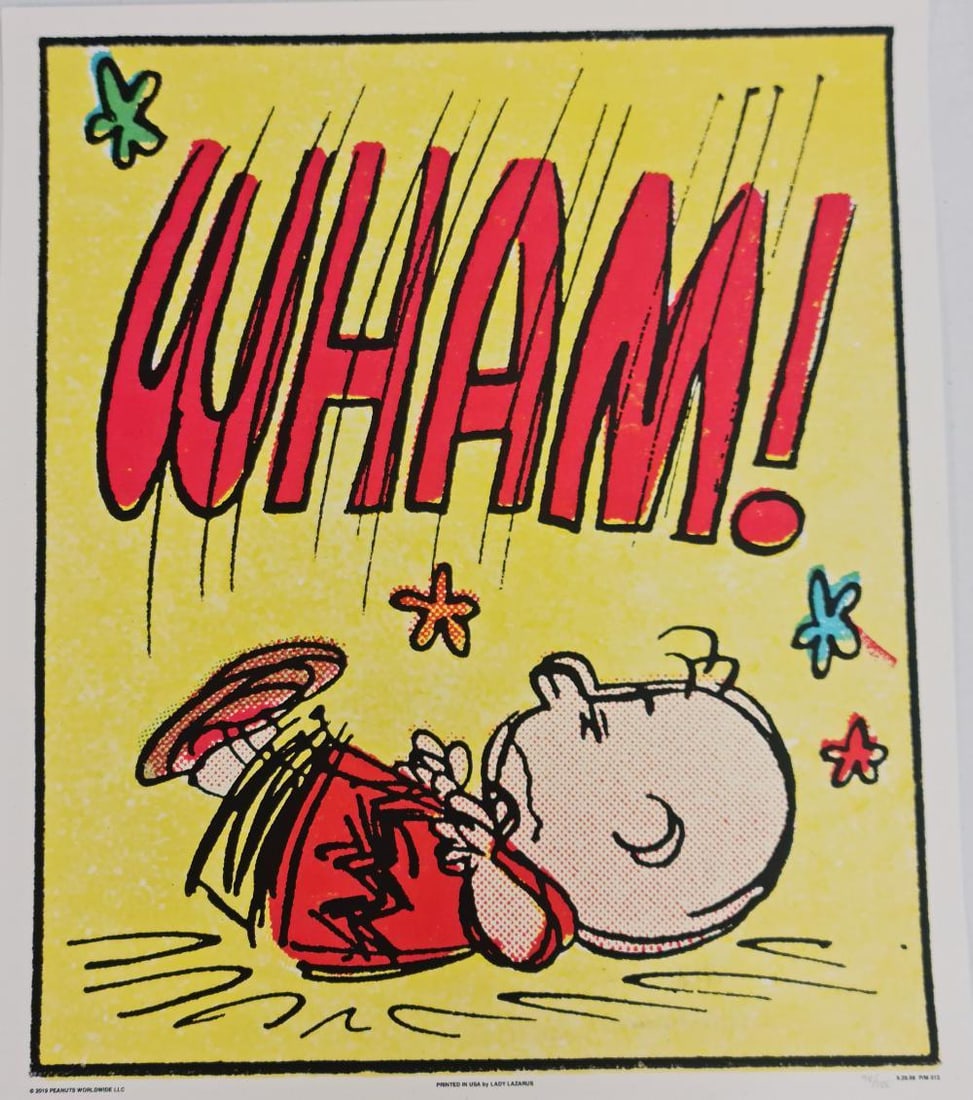 Charles Schulz, "Wham" 98/125, Screen Print 2019 (1 of 1)
