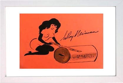 LeRoy Neiman, Playboy Femlin Prepares Foie Gras, Original Signed Watercolor Drawing