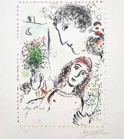 Marc Chagall, 'Tendresse', Signed Limited Edition Lithograph, 1983 (1 of 2)