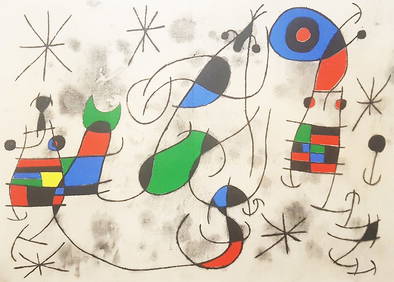 Joan Miro, 'Derriere le Miroir 164-165, pg 4-5 -1967', original lithograph (1 of 1)