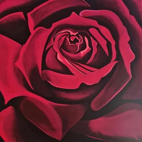 Lowell Nesbitt Rose Hand Signed & Numbered Screenprint Art