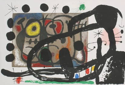 Joan Miro, 'Derriere le Miroir pg. 151-152, 1965', original lithograph (1 of 1)