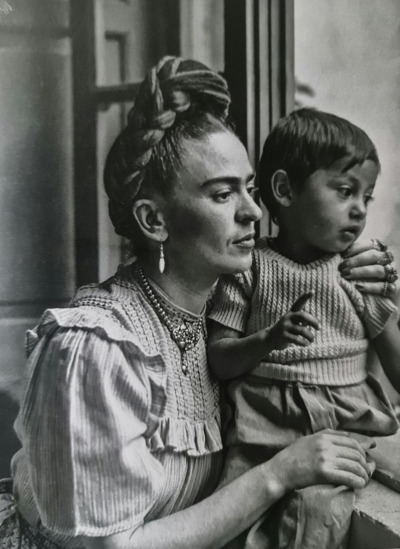 Frida Kahlo, Frida With Dima Rosas, 1935, 5 X 6: Subject: Frida with Dima Rosas Subject/Title- Frida Kahlo Photos Type Of Print: Authentic Vintage Sheet Fed Photogravure/Heliogravure Date Of Print: 2021 Publisher: Taschen GmbH Paper: Medium weight,