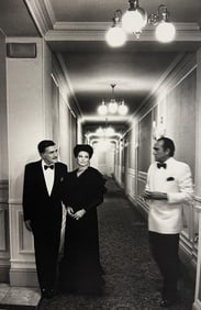 Helmut Newton, Baron And Baroness Di Portanova With An Unknown Gurest At The Hotel De Paris, Monte