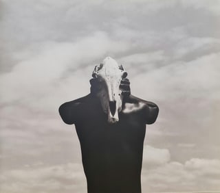 Herb Ritts, Eona, Holding Zebra Skull, Rear View, 1994