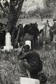 Henri Cartier Bresson, Funeral Mourning Cowboy Cemetery, 1947