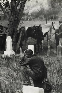 Henri Cartier Bresson, Funeral Mourning Cowboy Cemetery, 1947: Item Details Description Photographer: Henri Cartier-Bresson (French 1908 - 2004) - Internationally renowned photographic artist - widely considered the "father" of modern photojournalism. Subject/Tit