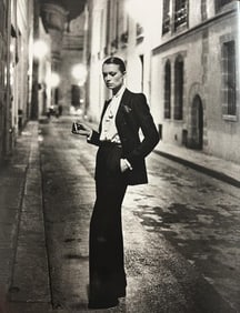 Helmut Newton, Yves St Laurent, Rue Abriot, French Vogue, Paris, 1975