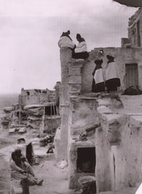Edward Curtis, On A Housetop - Walpi