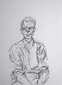 Alberto Giacometti - 'Bust of a Seated Man' lithograph, 1961