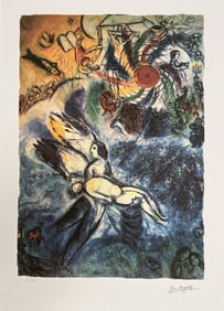 Marc Chagall The Creation Of Man, Lithograph Facsimile