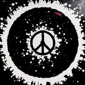 Ringo Starr, 'Black & White Peace Sign', Hand Signed Limited Edition