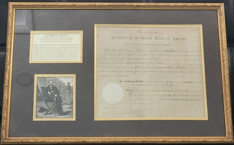 President Ulysses S. Grant Hand Signed Doucment 1873 JSA Certified