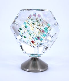 Jon Kuhn, 'Wings of Heat', 12-Sided Dodecagon Glass Sculpture on rotating base, 2023