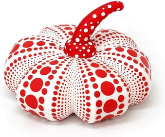 Yayoi Kusama, Dots Obsession, Soft Sculpture Red Pumpkin