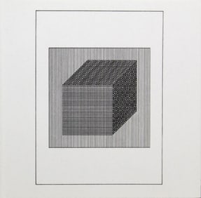 Sol Lewitt, 'Untitled' - 3D Cube, From The Suite 'Ficciones', Silkscreen