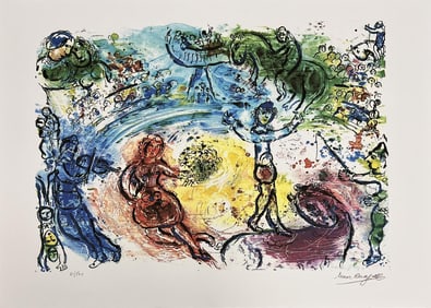Marc Chagall (After), Le Cirque, Lithograph Facsimile
