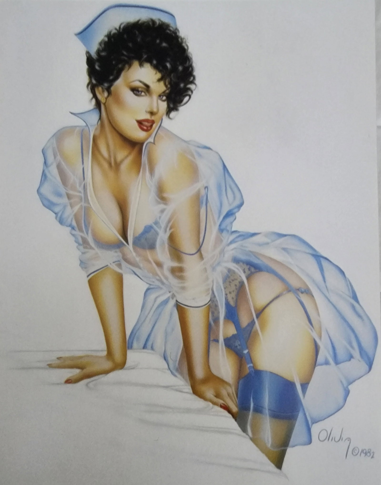 Olivia De Berardinis 'Dream Girl': Photographer/Artist: Olivia De Berardinis Title/Subject: Dream Girl Type Of Print: Authentic Sheet Fed Photogravure/Heliogravure. Date Of Print: 1987 Paper: Medium weight, satin/matte finish. Print Or