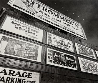 Berenice Abbott, Advertisements, East Houston Street And Second Avenue, 1930s