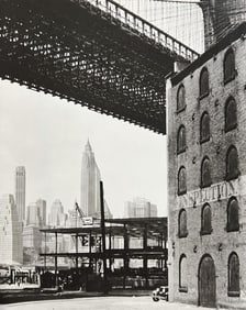 Berenice Abbott, Brooklyn Bridge, Water And New Dock Streets, 1930s