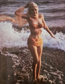 Marilyn Monroe in bikini on the beach