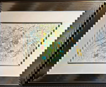 Roberto Matta, 'Sans Titre', Hand Signed Original Mixed Media Collage