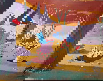 Warner Bros, 'Looney Tunes - Bugs Bunny & Elmer Fudd', Limited Edition Animation Cel