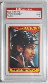 Wayne Gretzky 1990 Topps Hockey Card Gem Mint 9