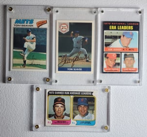 Tom Seaver 4 Vintage Baseball Cards Lot