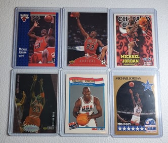 Michael Jordan Cards Lot of 6 Cards,