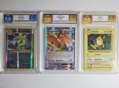 Gyardos, Dragonite EX, Raichu XY Evolutions Holos 2016, Gem Mint 9-10