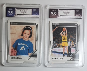 Caitlin Clark Rookies Panini Clark Collection Both Gem Mint 9
