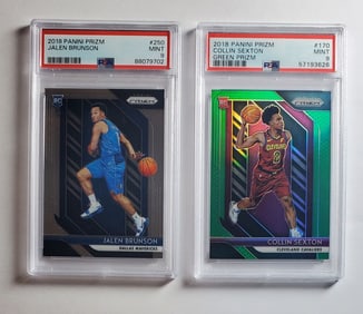 Jalen Brunson & Collin Sexton Rookies PSA 9