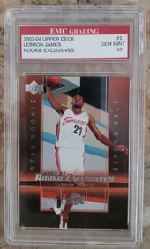 Lebron James Upper Deck Rookie Gem Mint 10