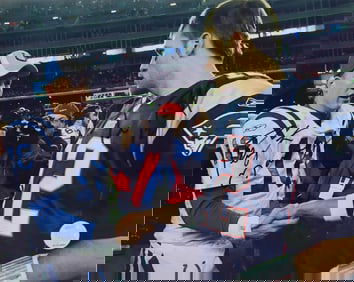 Tom Brady & Peyton Manning, Hand-Signed Authenticated Picture (Helmuts Off), 8"x10"