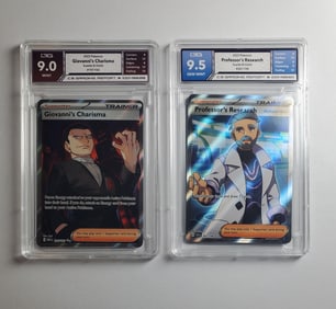 Pokemon Card Lot of 2 Giovannis Charisma & Professors Research